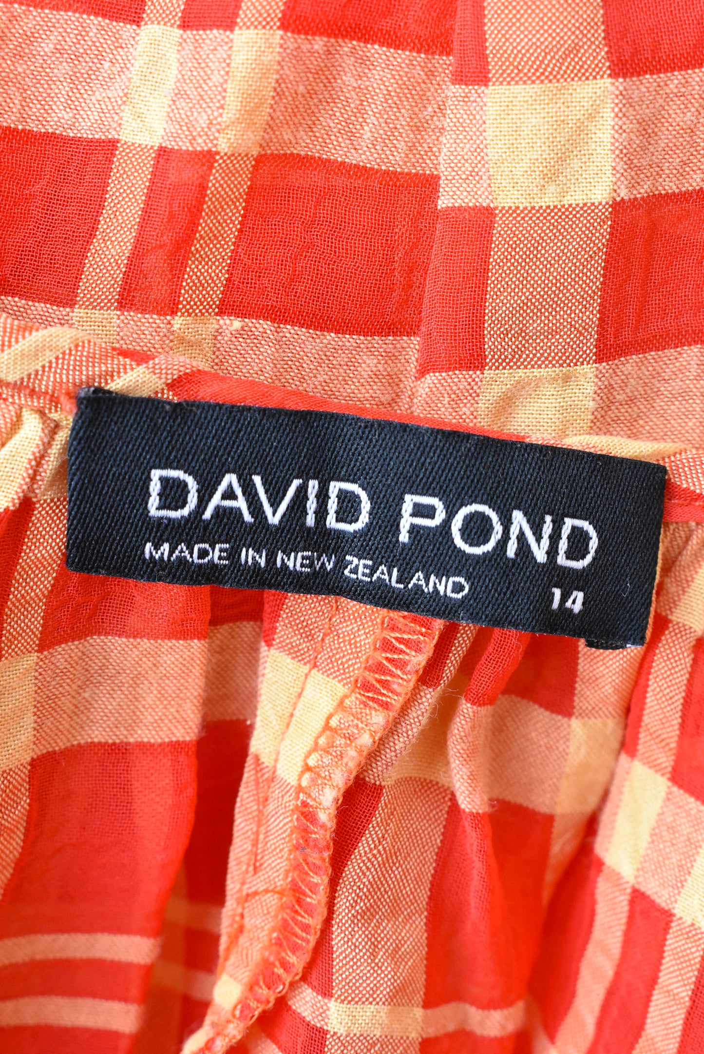 David Pond bright top with pockets, 14