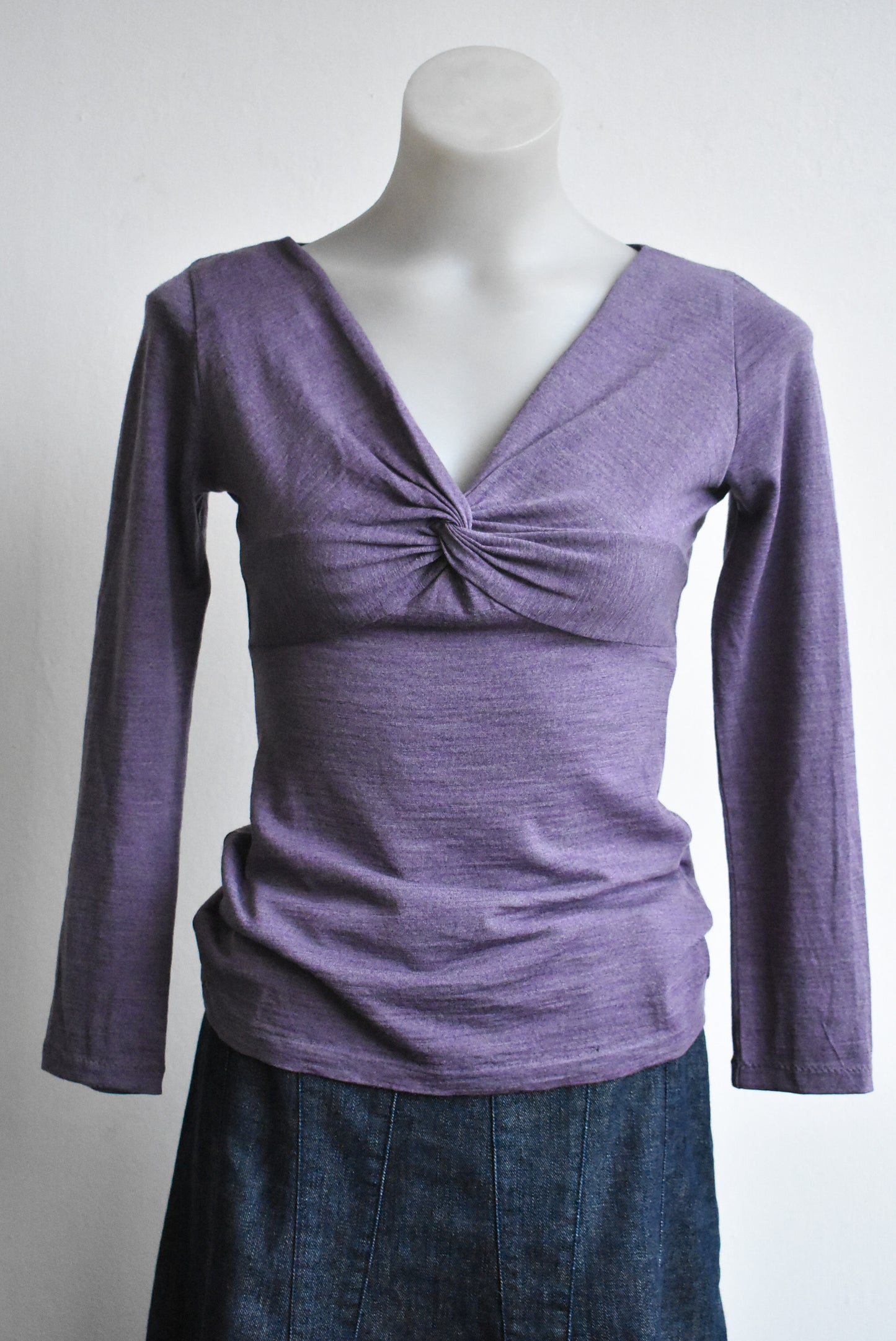 Purple woolen top, S