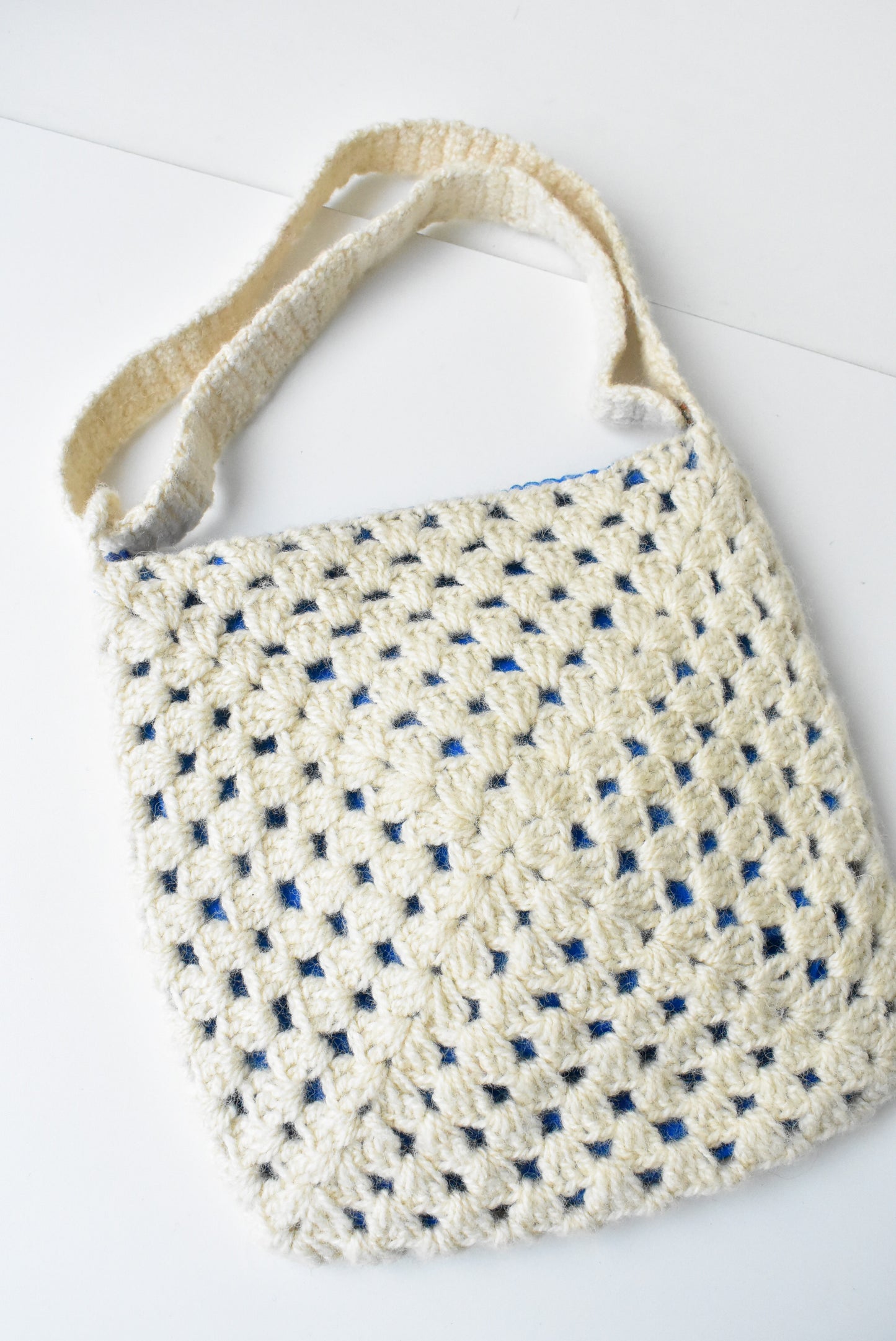 Handcrafted crochet bag with adjustable strap