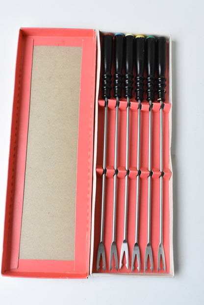 Oneida custom mediterranea stainless steel fondue fork set