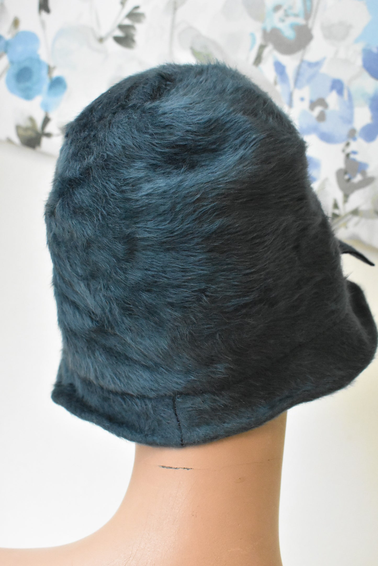 Sea green soft cloche hat