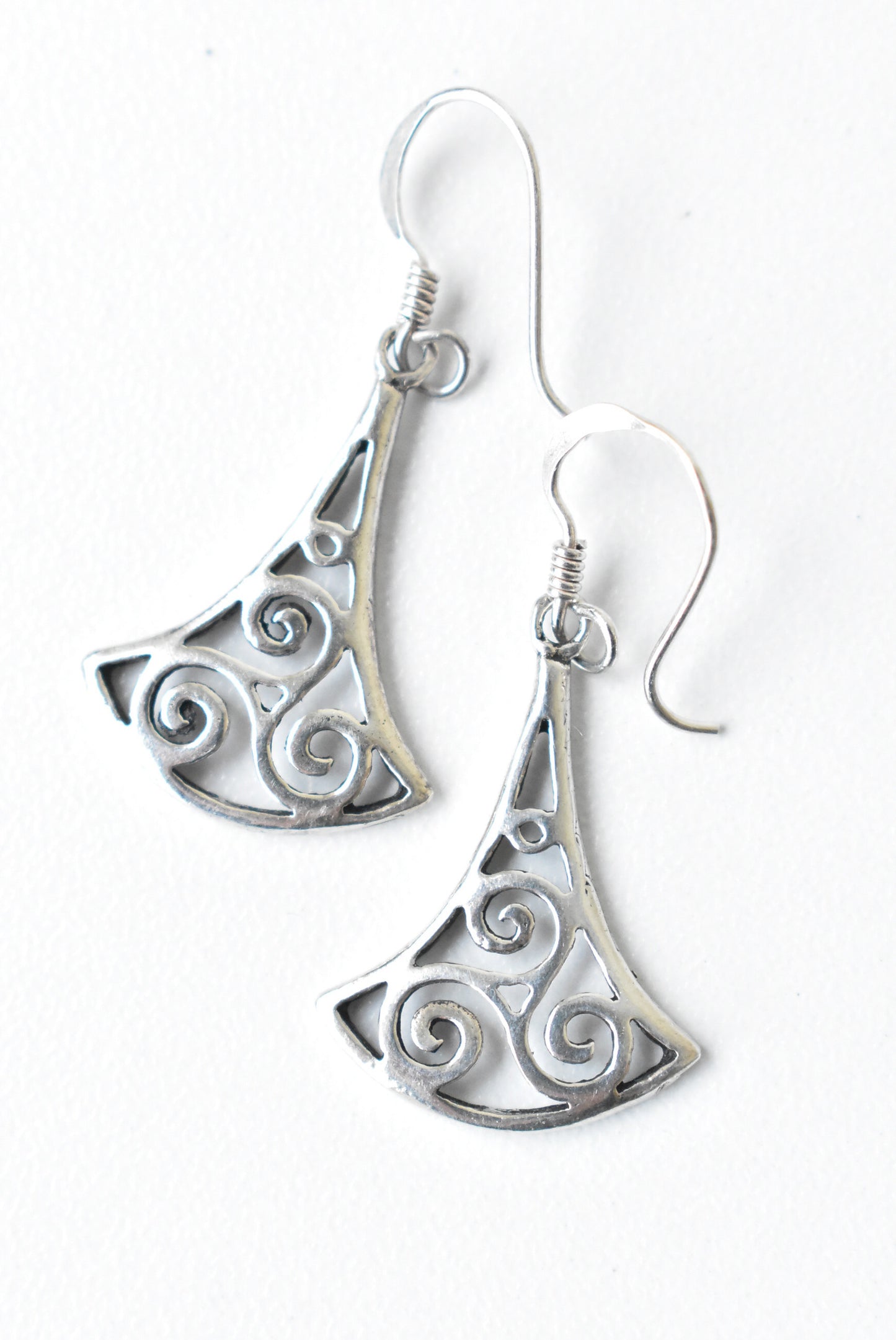 Triskele silver earrings