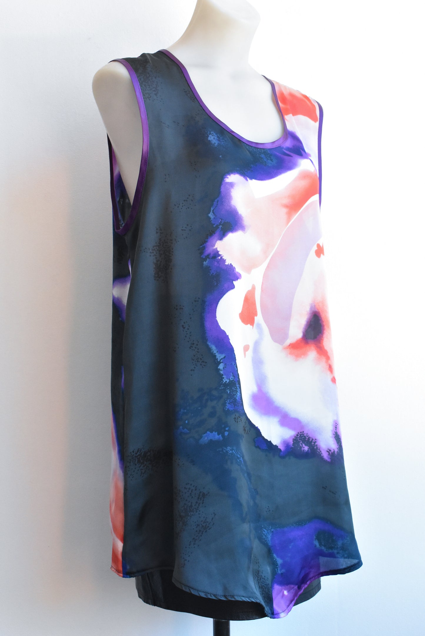 Long top with watercolour pattern, M