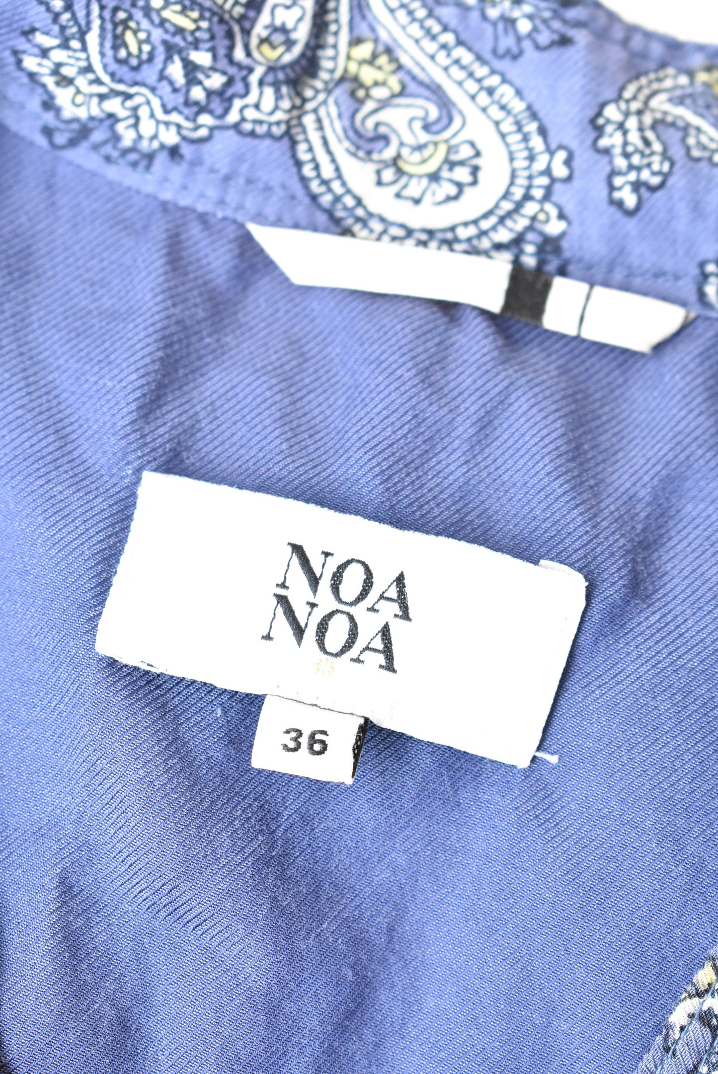 Noa Noa blue paisley top, size 36