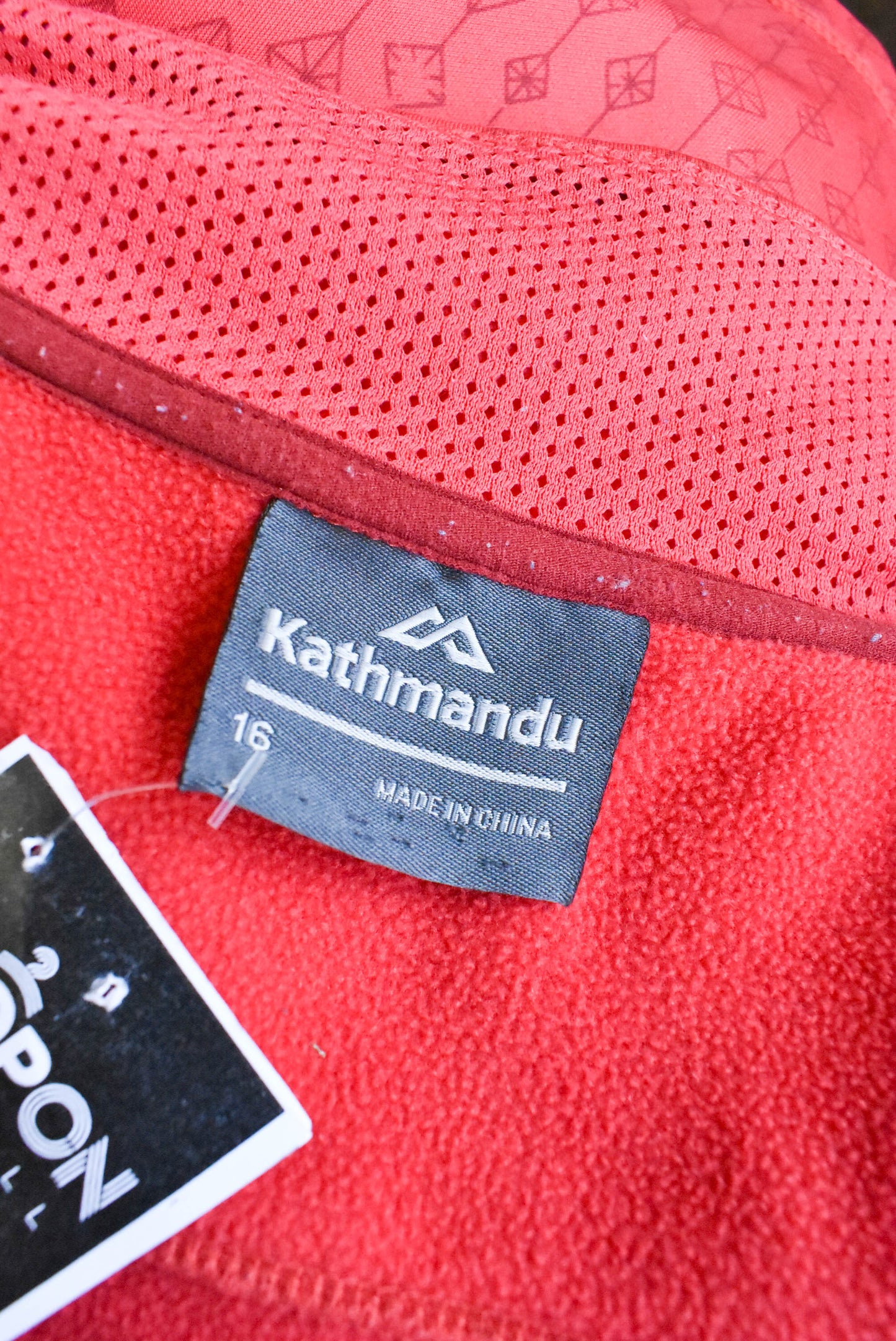 Kathmandu red print jacket, size 16