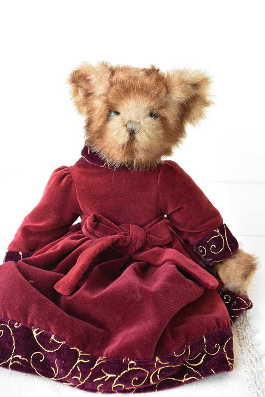 Bearington Collection red-gowned bear