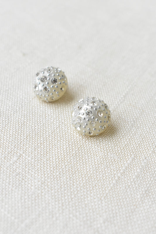 Vintage sparkly dome clip-on earrings