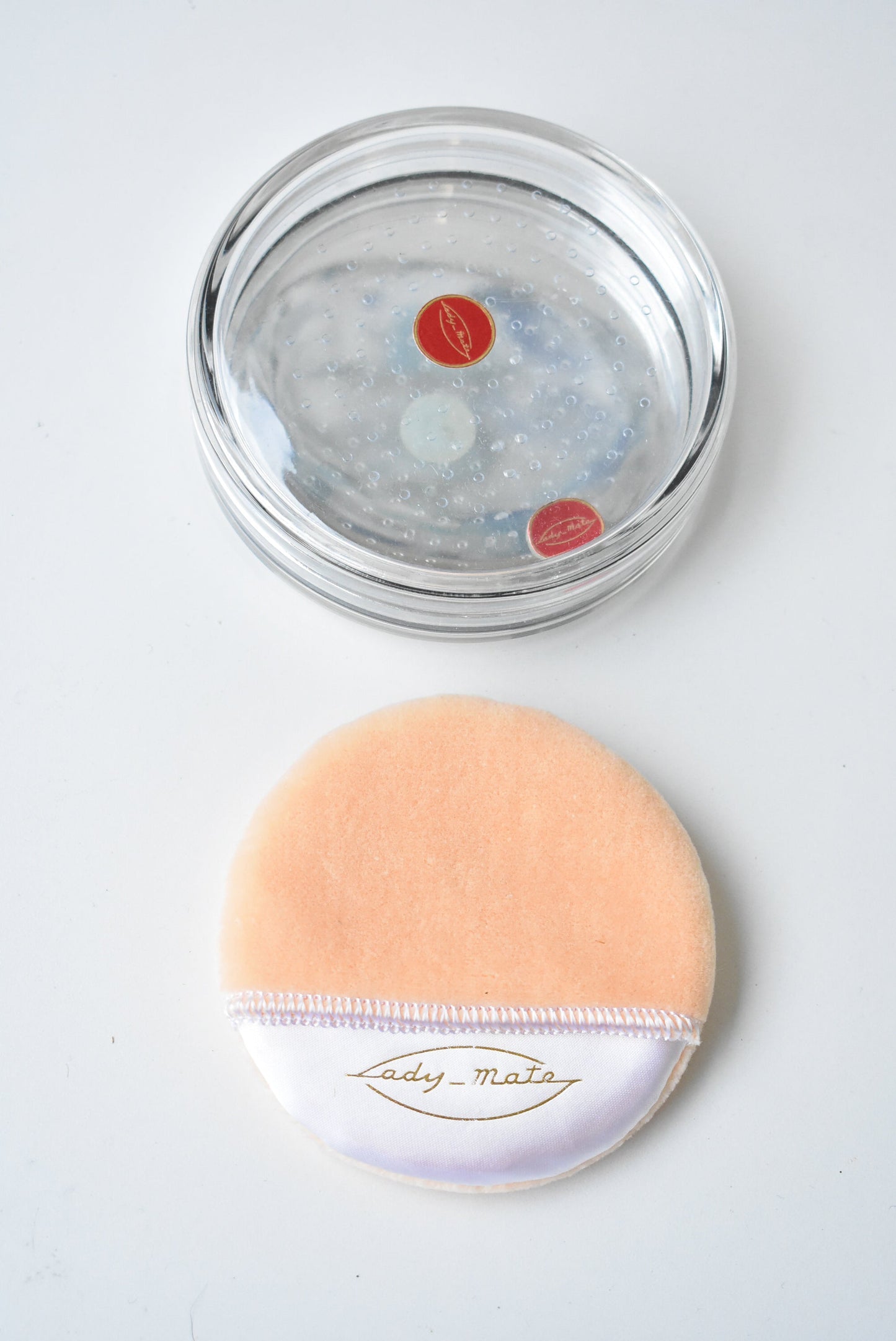 Vintage lady mate powder puff and mirror compact