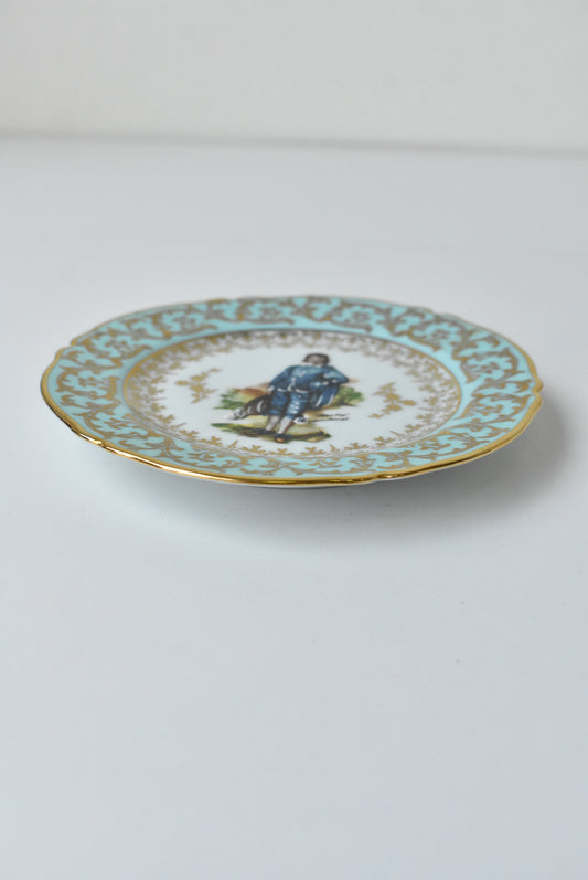 Limoge Fragonarde small plate featuring Gainsborough's 'The Blue Boy'