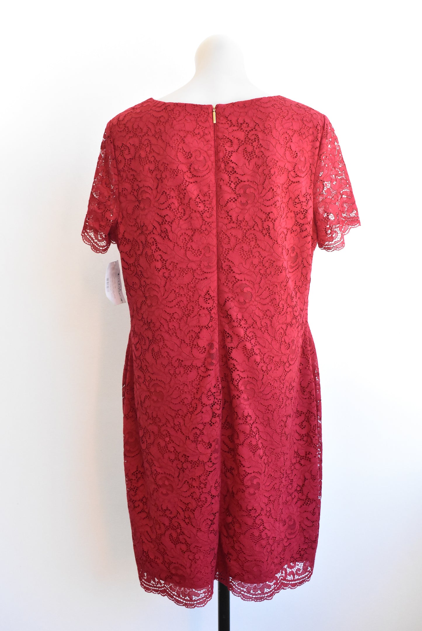Ralph Lauren ruby red lacy dress NEW, size L