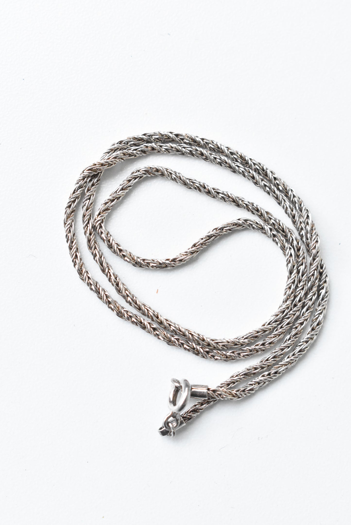 Braided silver chain