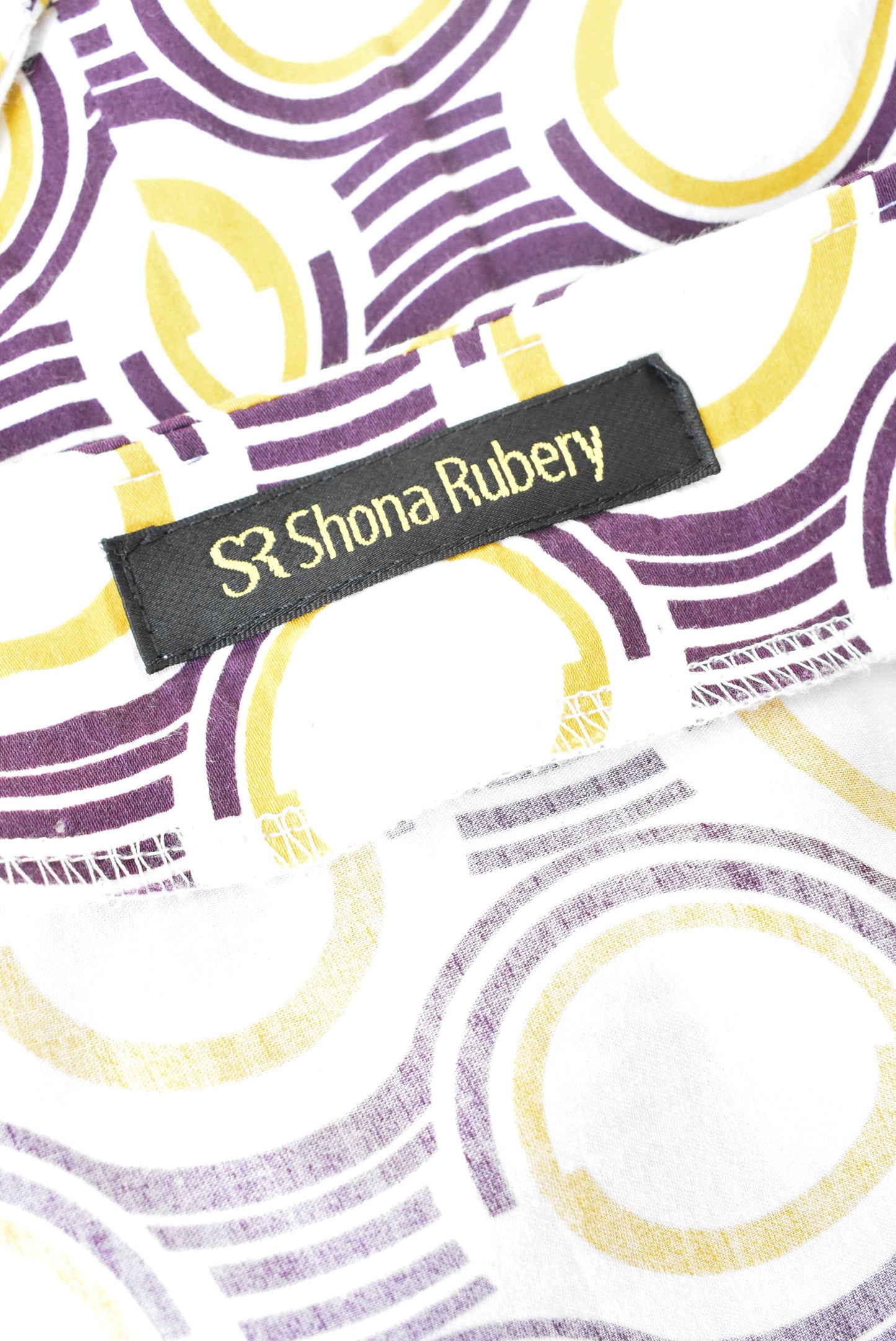 Shona Rubery graphic wrap top, size S-M