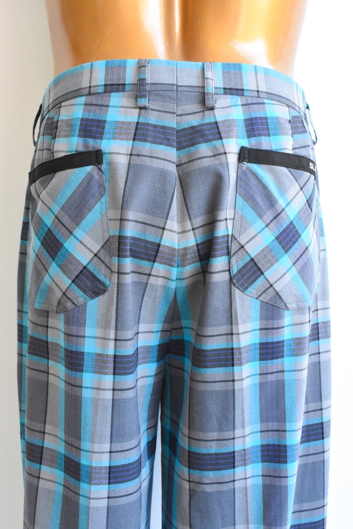 Sligo men's plaid golf trousers, size 36