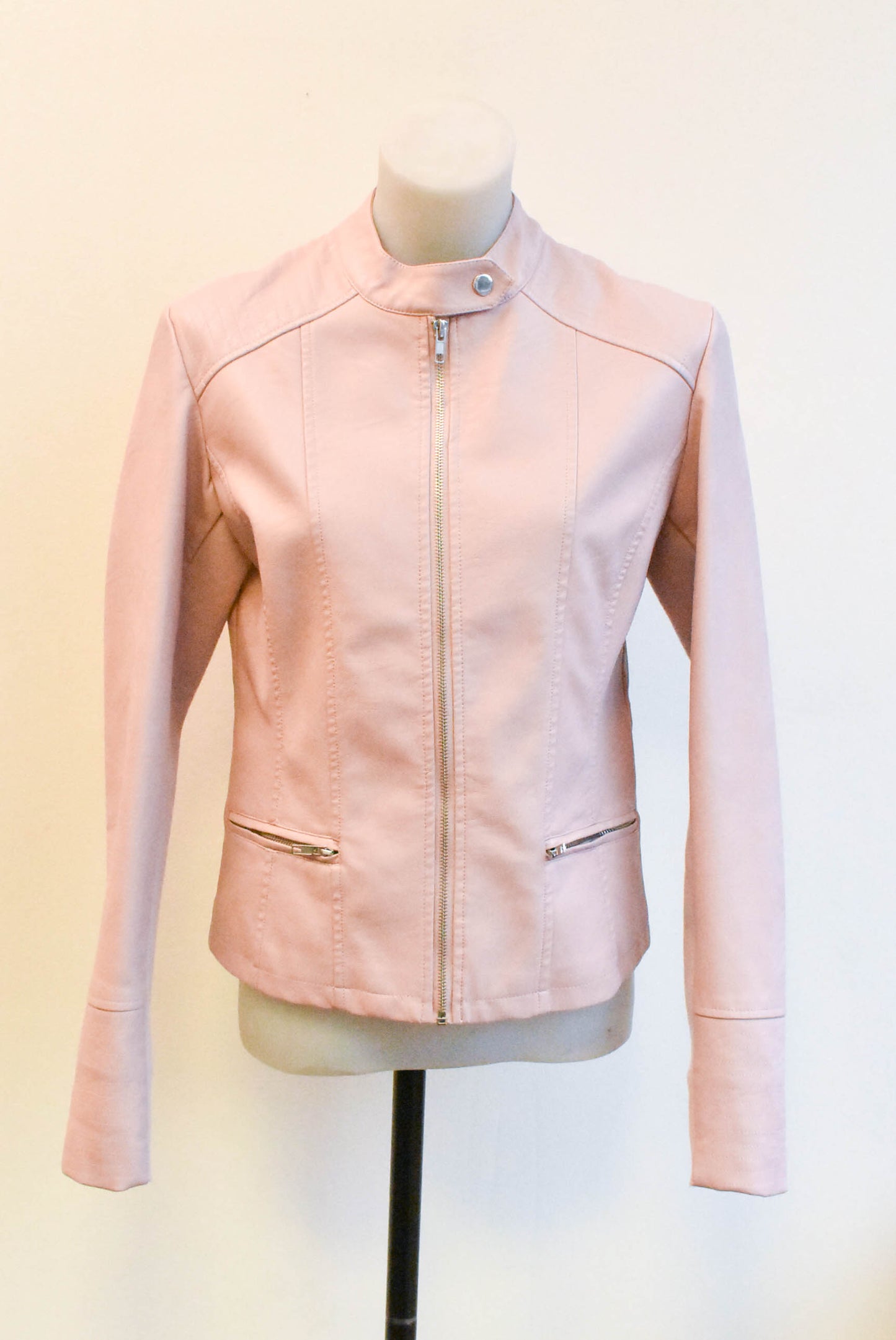 Spirit pink faux-leather jacket, size 10