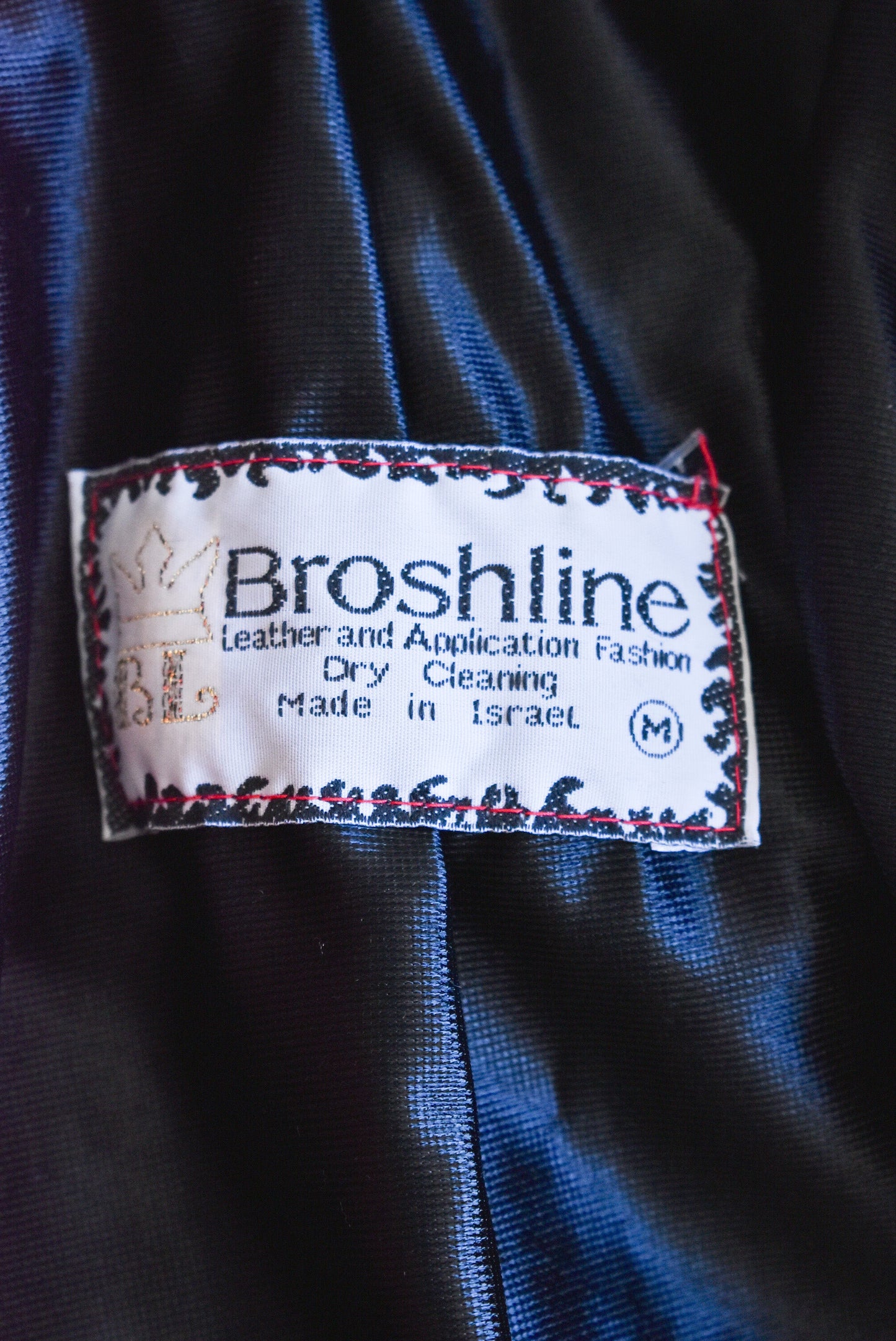 1980's Broshline red leather jacket, size L