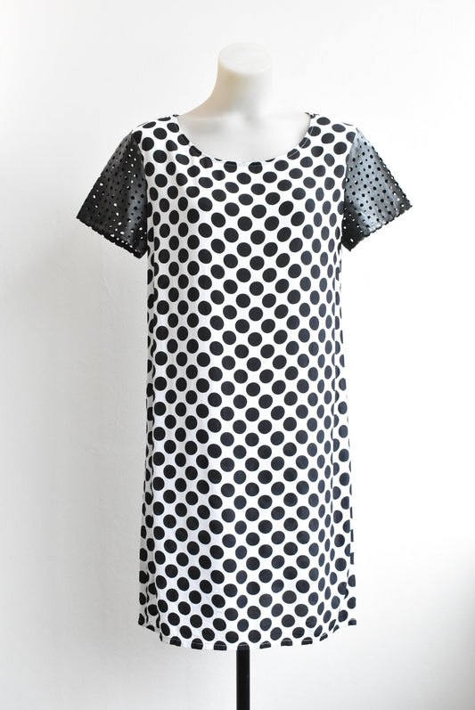 Ivyblu black & white polka dot dress, size S