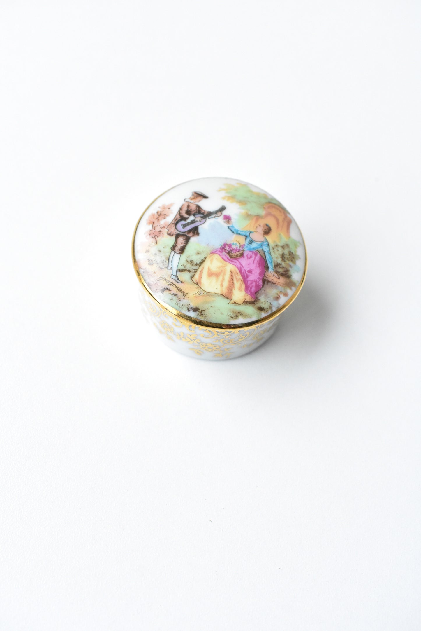 Vintage Limoges miniature porcelain box