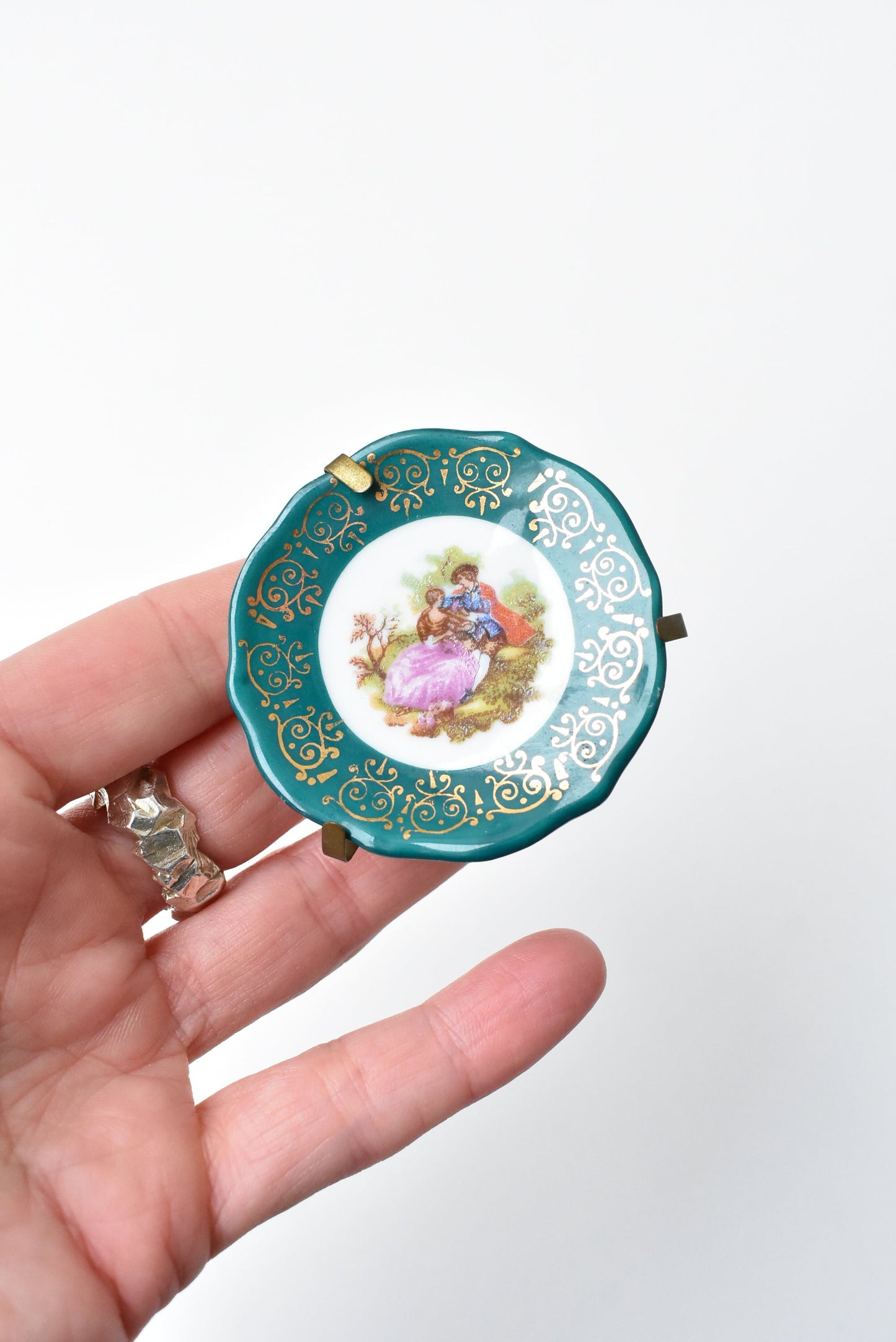 Vintage Limoges miniature plates with stands