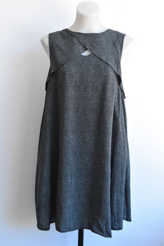 RPM short black speckled dress, size 10