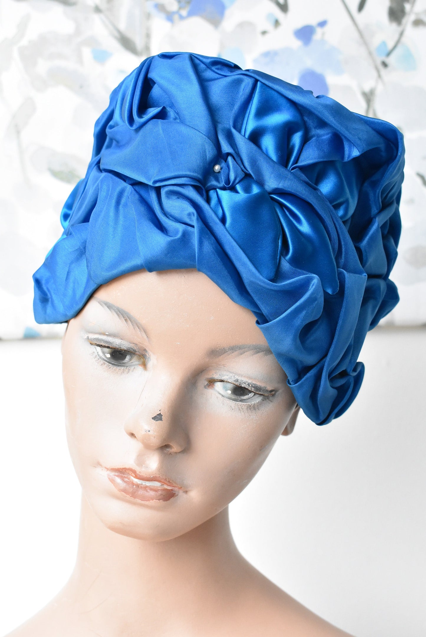 Vintage Jessica's Millinery (Dunedin) electric blue hat