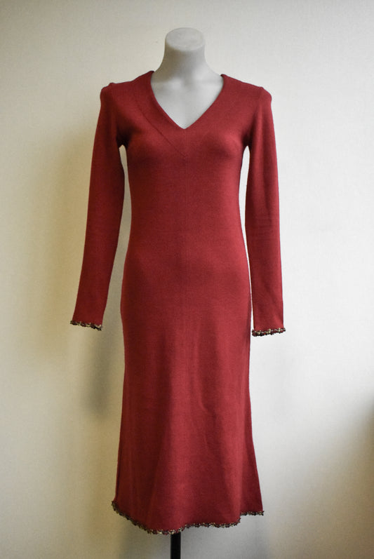 Kristen floral hem wool blend dress, size 10