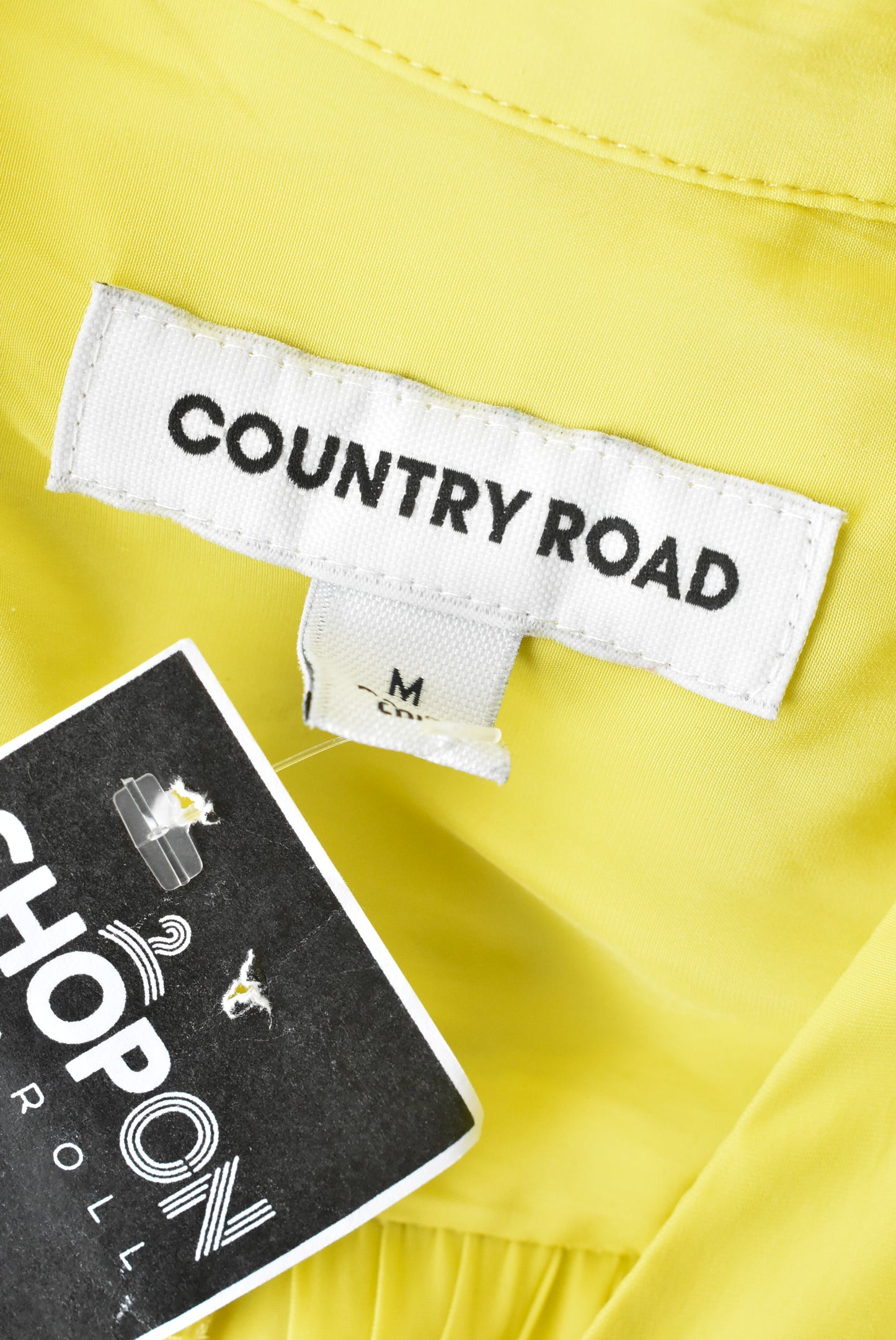 Country Road yellow high-low yellow top, M