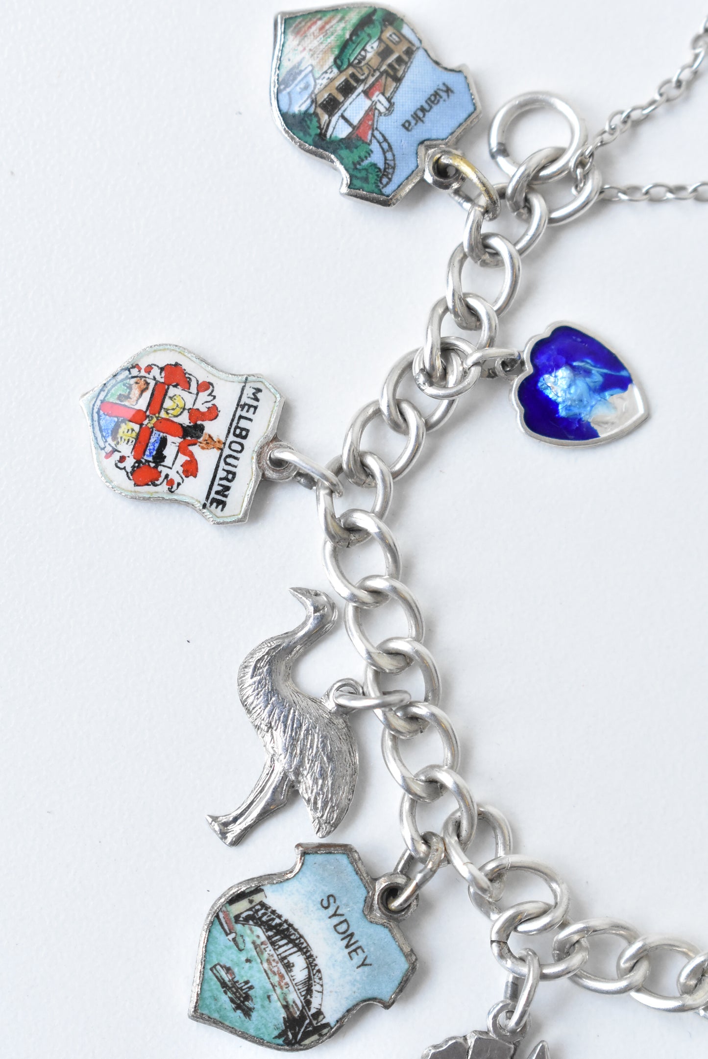 Vintage Australian silver souvenir charm bracelet