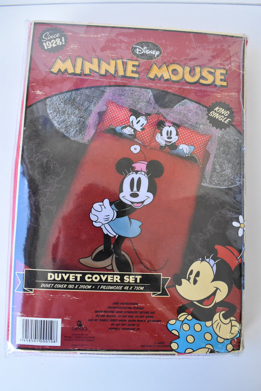 Disney Minnie Mouse retro king single duvet + pillowcase set