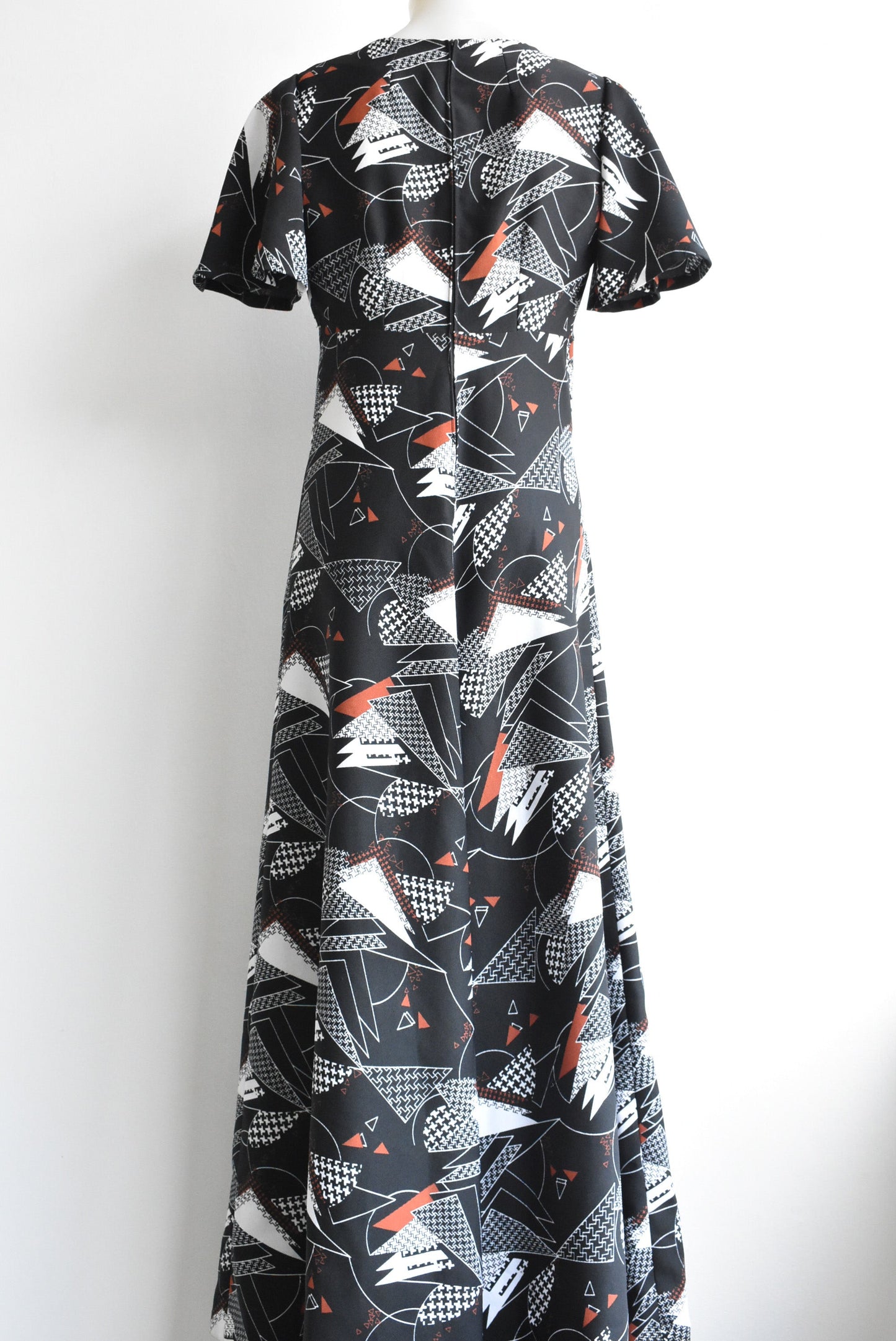 Homemade geometric patterned maxi dress, S/M