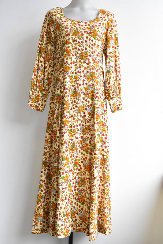 Handmade long floral dress/possible bed gown