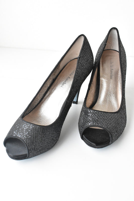 Isabella Anselmi sparkly peep toe shoes. 8.5