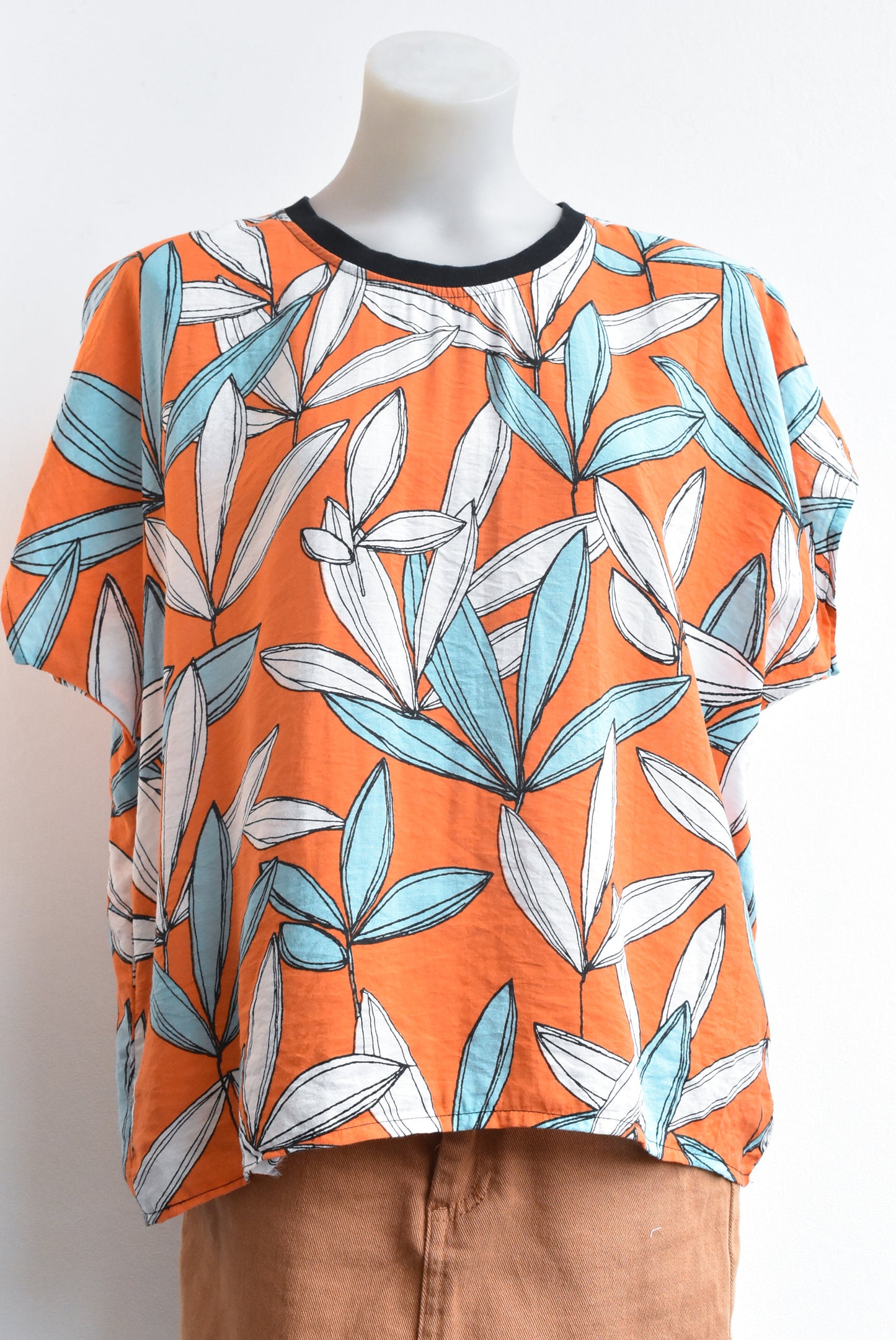 The Bloom Project leafy orange top, M/L