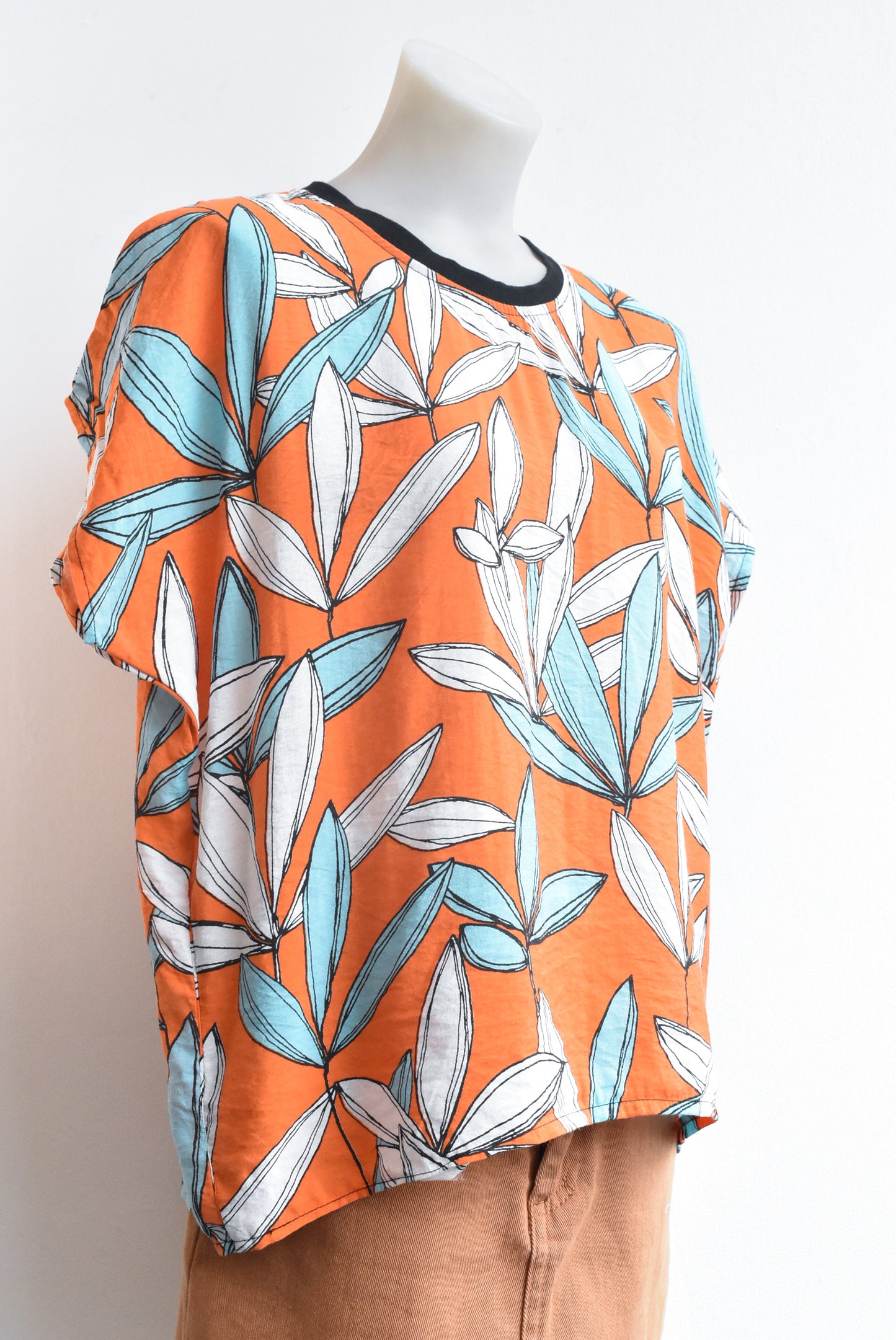 The Bloom Project leafy orange top, M/L