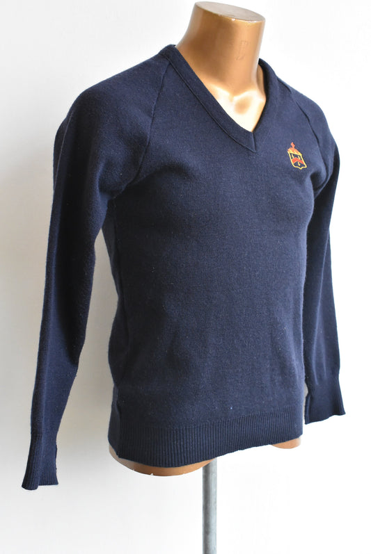 Classwear navy wool John McGlashan College school jersey, 92cm