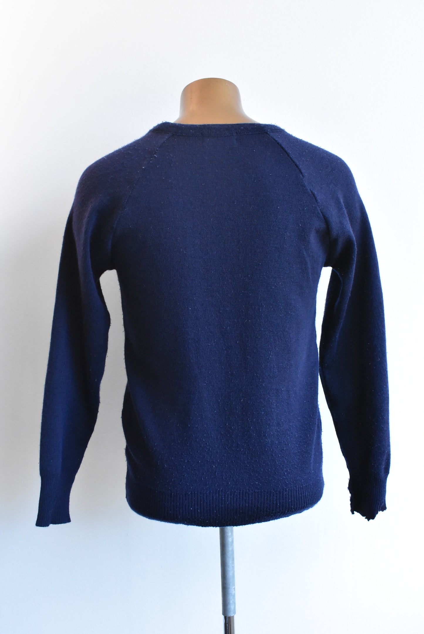 John McGlashan College Classwear navy wool school jersey, 92cm
