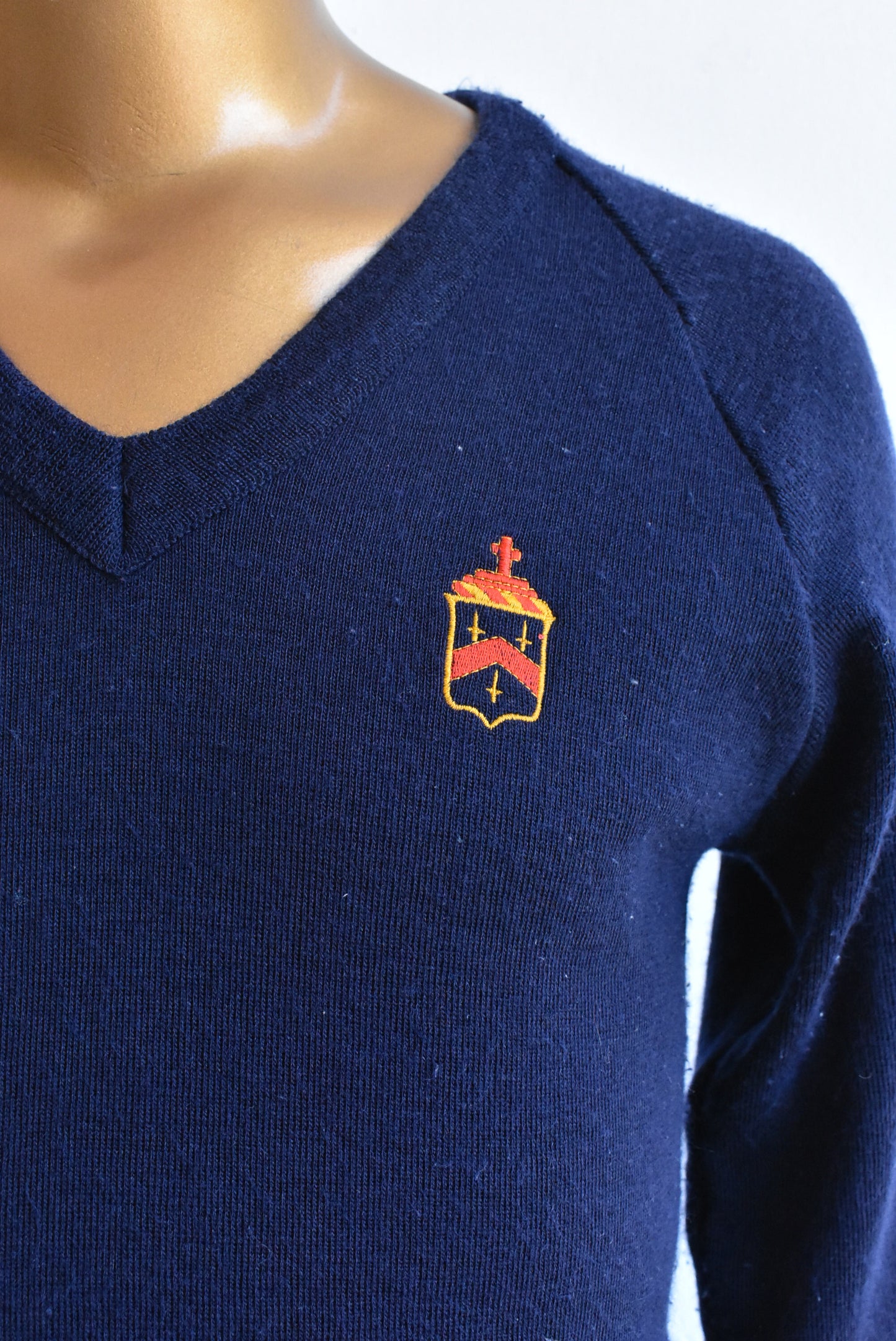 John McGlashan College Classwear navy wool school jersey, 92cm