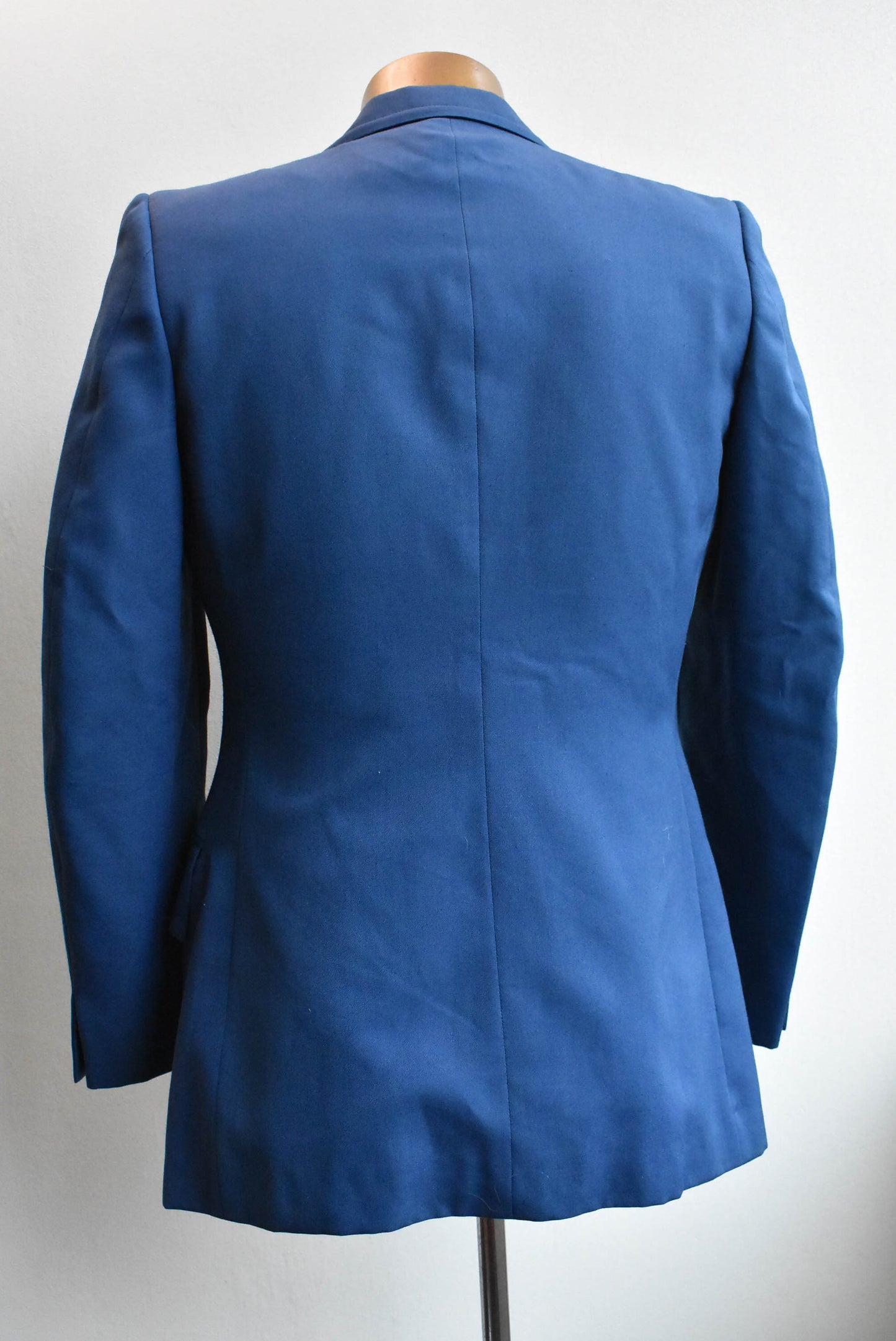Hardy Amies retro wool-blend blue suit jacket