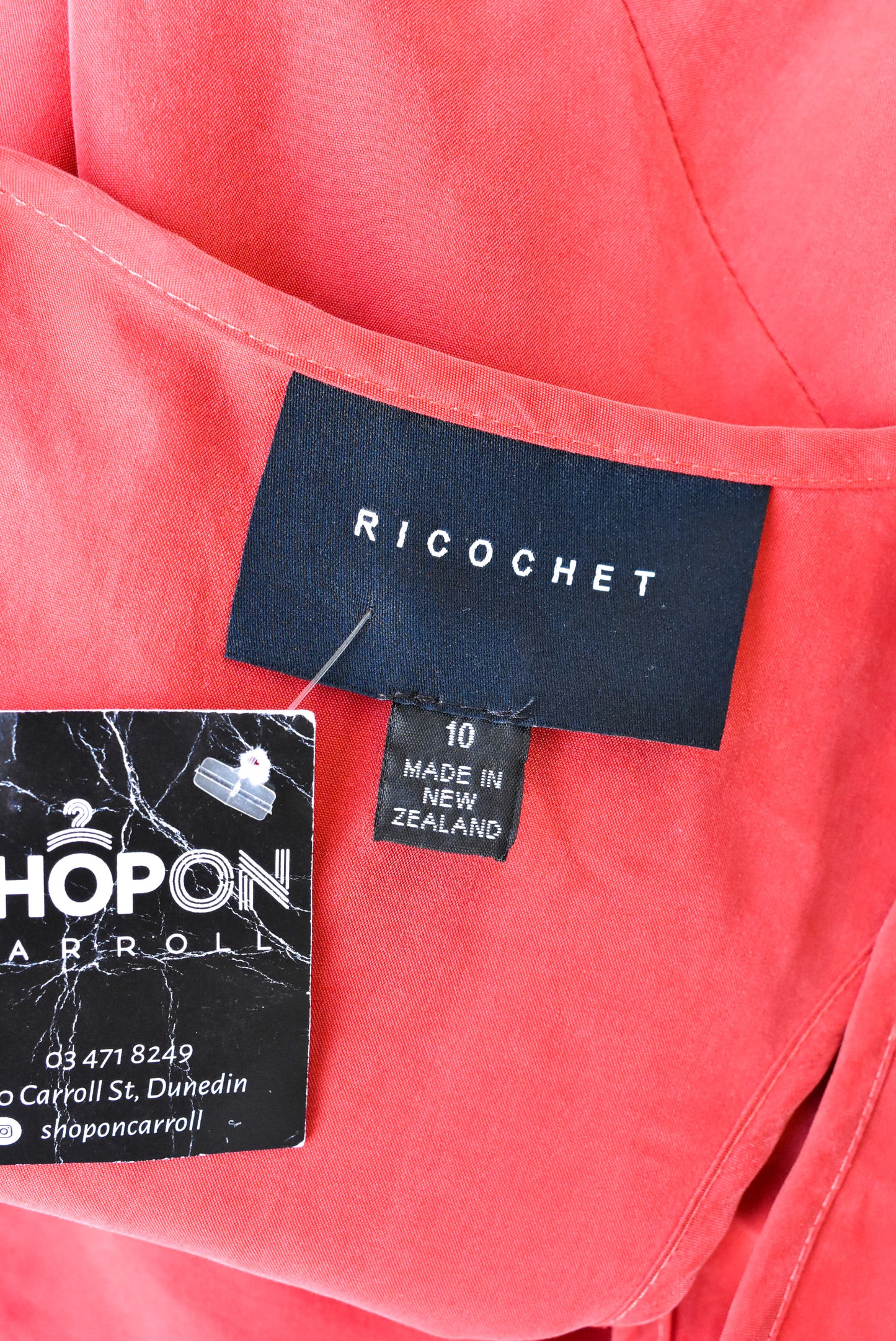 Ricochet red dress with pockets, 10