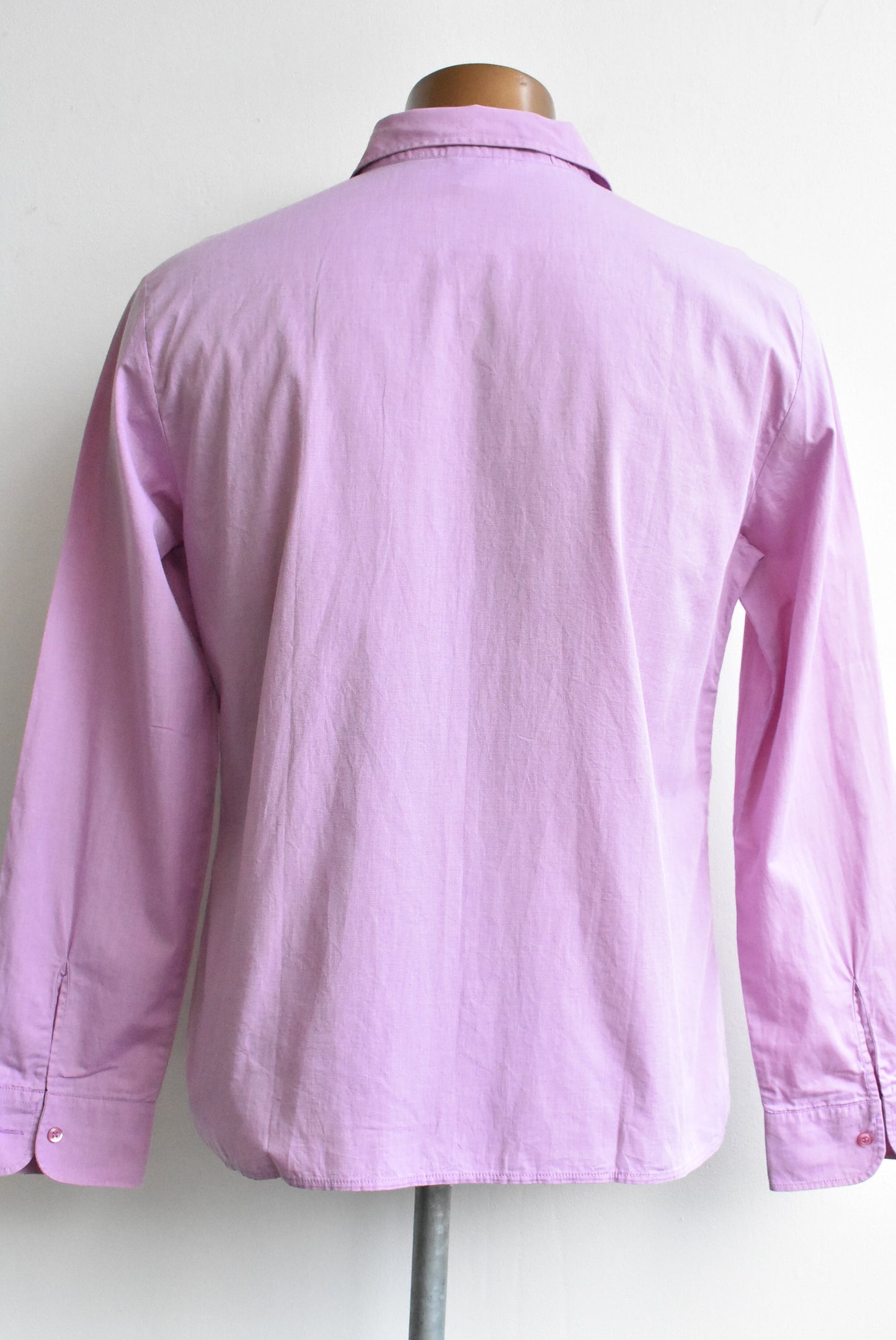 United Colors of Benetton, purple cotton button up mens shirt, S