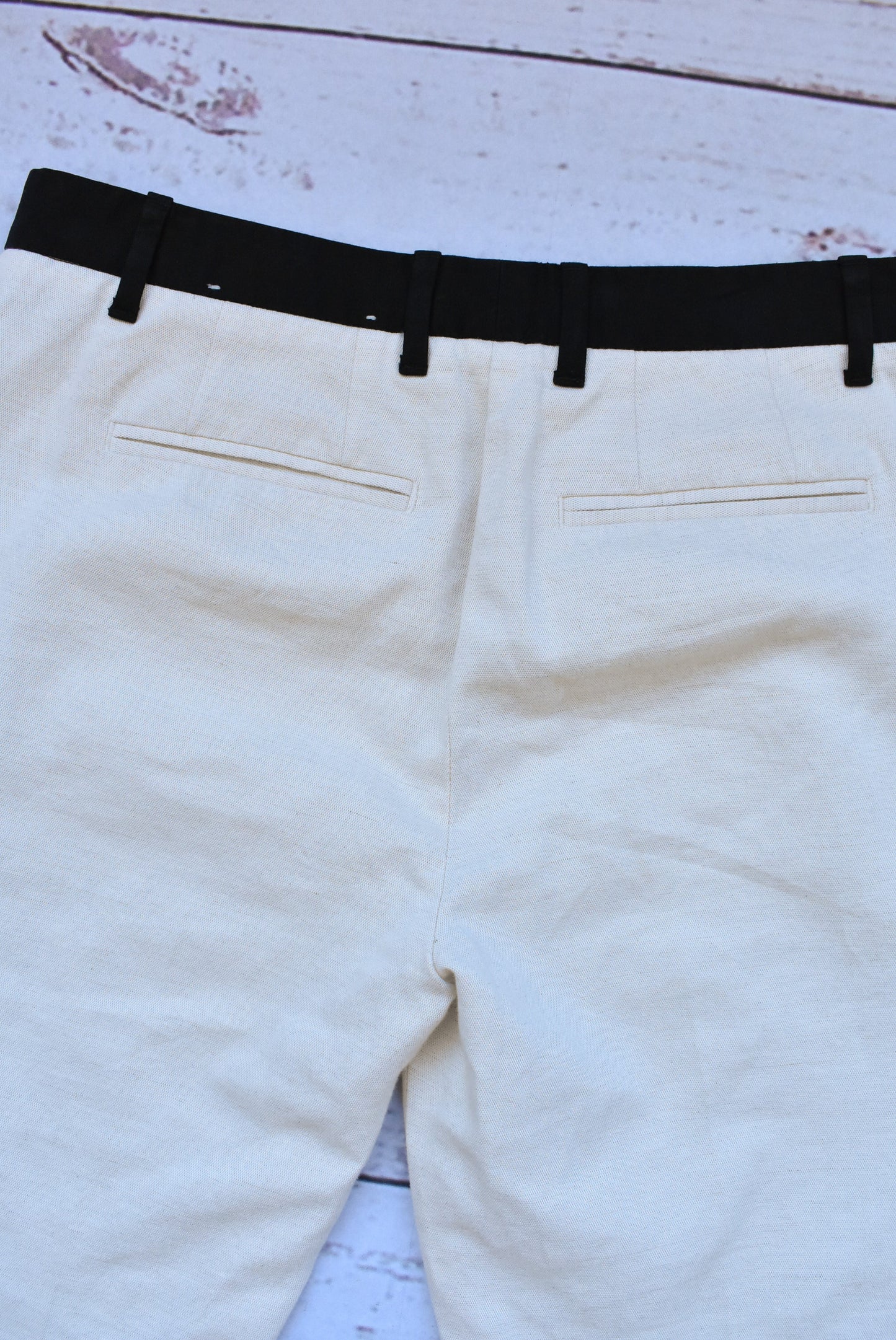 GAP tailored beige cotton-linen crop pant, size XS
