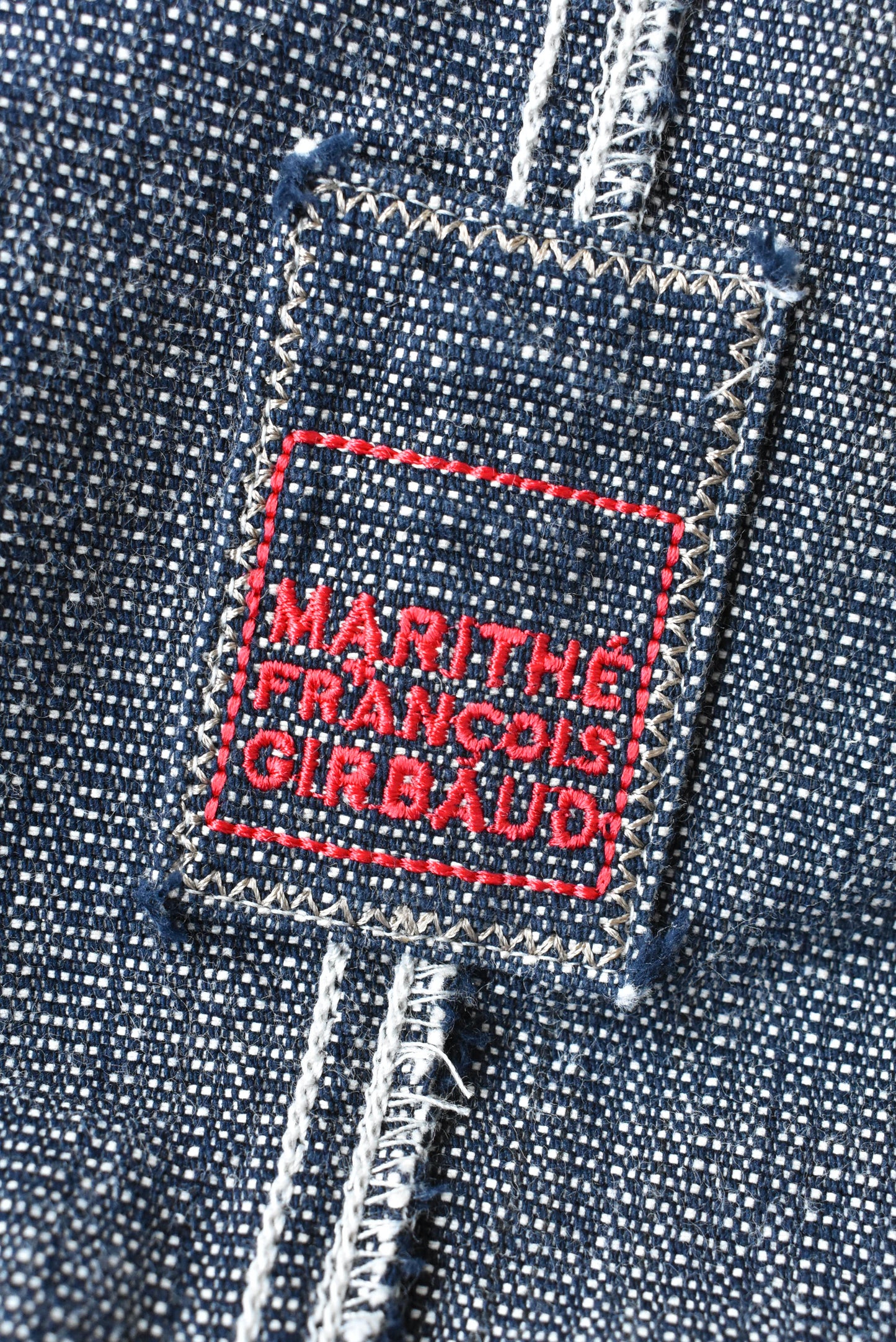 Marithé + François Girbaud raw edged denim jacket, 38