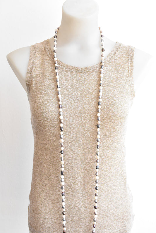 Long pearl necklace