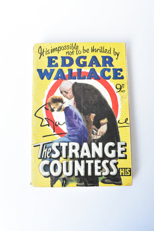 Vintage 'Yellow Ninepennies' The Strange Countess, by Edgar Wallace
