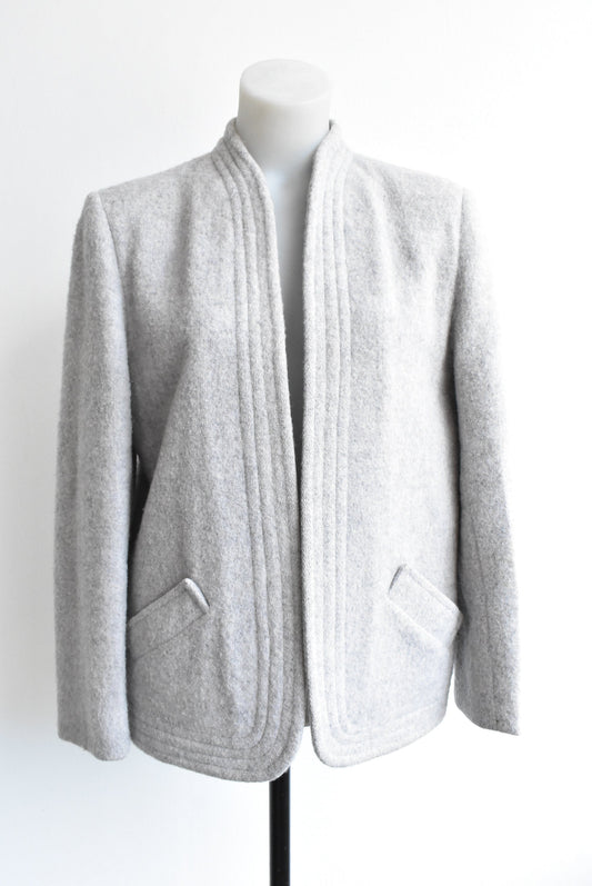 Fashionelle retro wool grey jacket, size 16