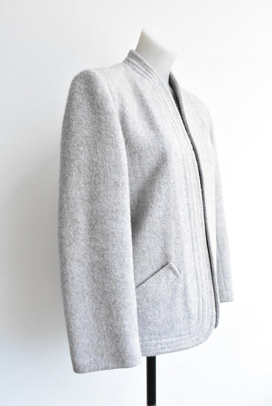 Fashionelle retro wool grey jacket, size 16