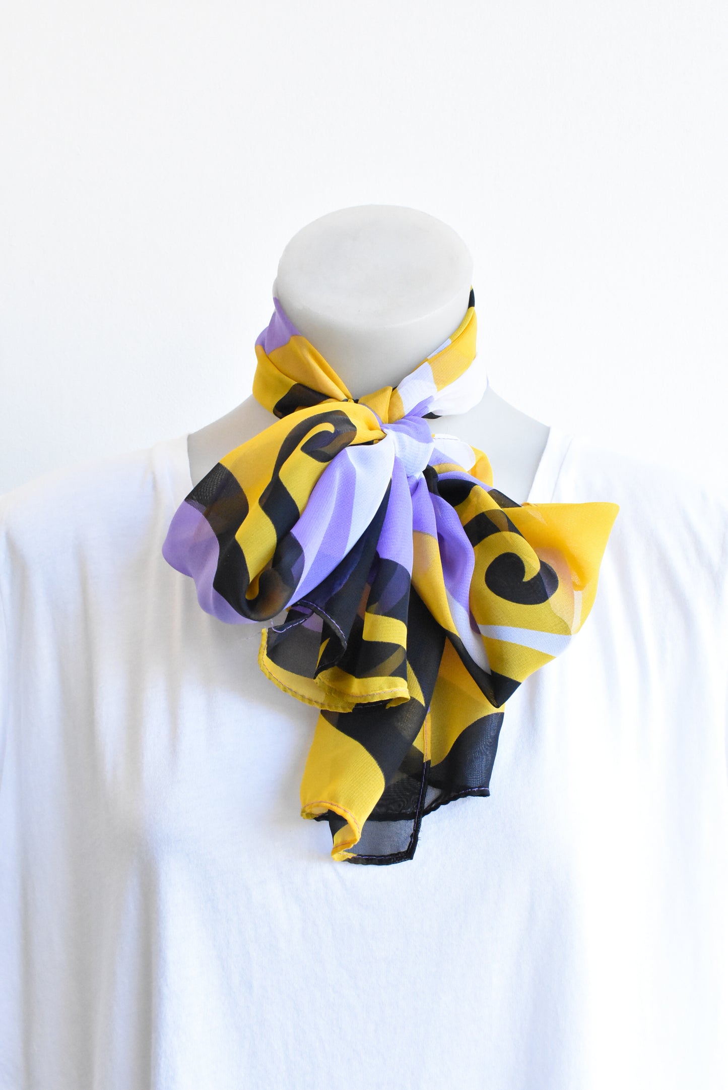 Lavender gold and black scarf
