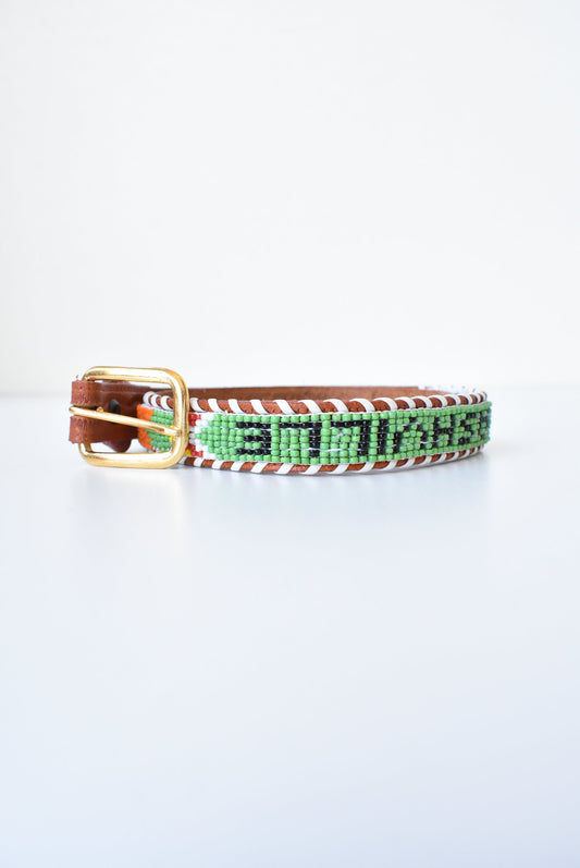 Beaded 'Nashville' leather belt