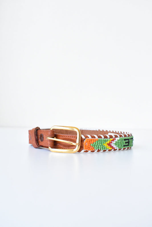 Beaded 'Nashville' leather belt