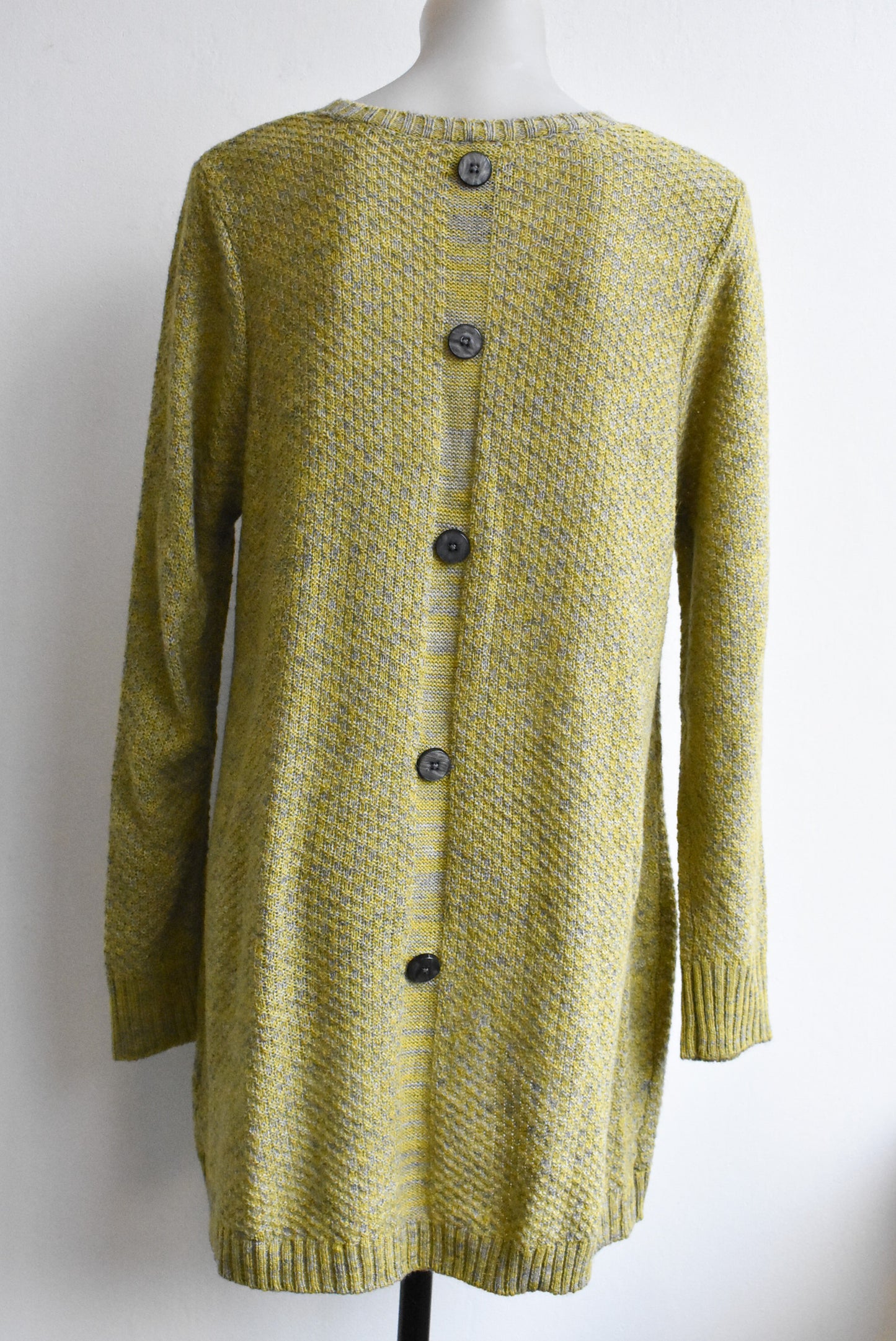 Foil yellow blend jumper with pockets, size L