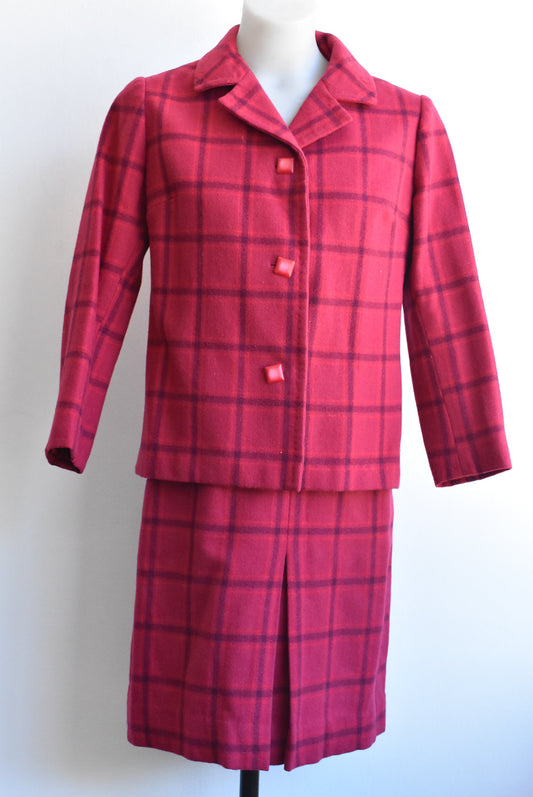 Vintage 2 piece wool suit, XS-S